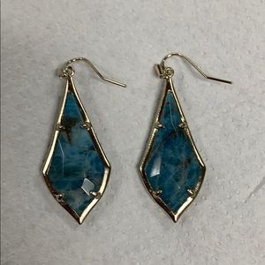 Kendra Scott Olivia Drop Aqua Apatite Earrings